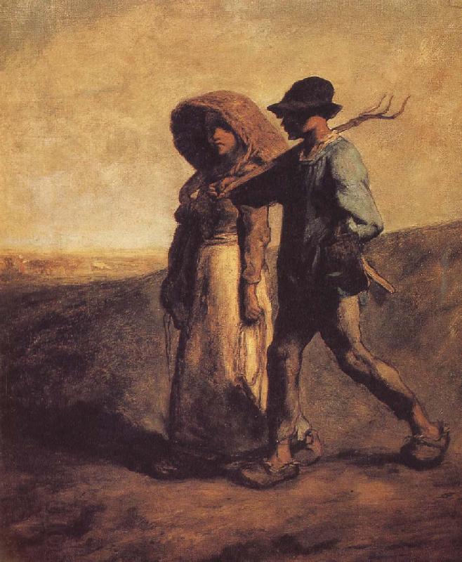 Jean Francois Millet Go to field China oil painting art